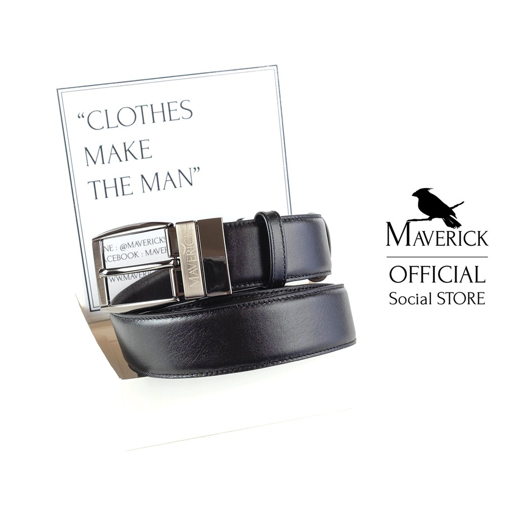 [Combo shoes+belt] All-Black LEO + Formal Reversible Belt Black & Brown
