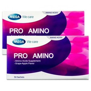 Mega We Care Pro Amino สร้างโกรทฮอร์โมน ช่วยเสริมความสูง (30 ซอง) x 2 กล่อง