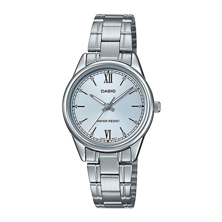 Casio Standard นาฬิกาข้อมือผู้หญิง สายสเตนเลส รุ่น LTP-V005,LTP-V005D,LTP-V005D-2B3,LTP-V005D-2B3UDF