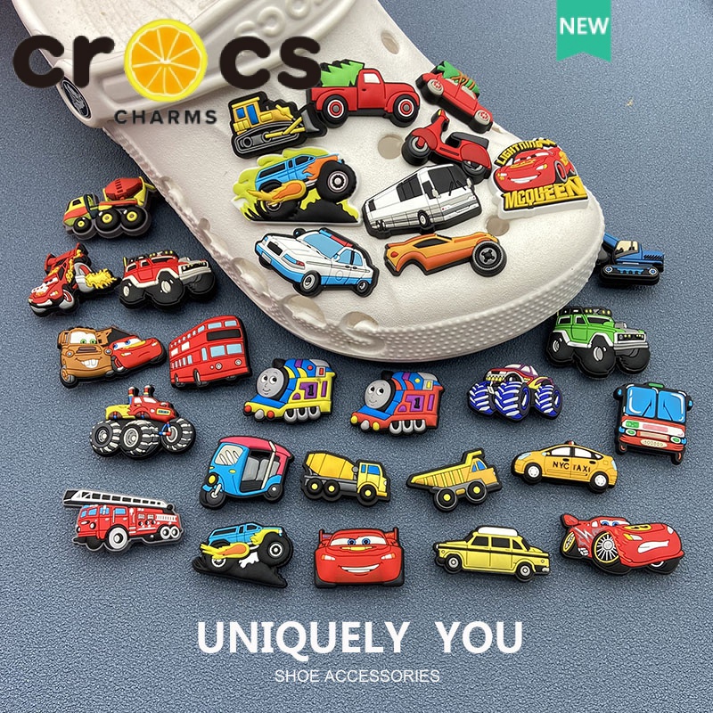 กระดุมติดรองเท้า crocs jibbitz ลายการ์ตูน ดอกไม้ แฟชั่น อุปกรณ์เสริม สําหรับตกแต่งรถยนต์ รถจักรยานยนต์