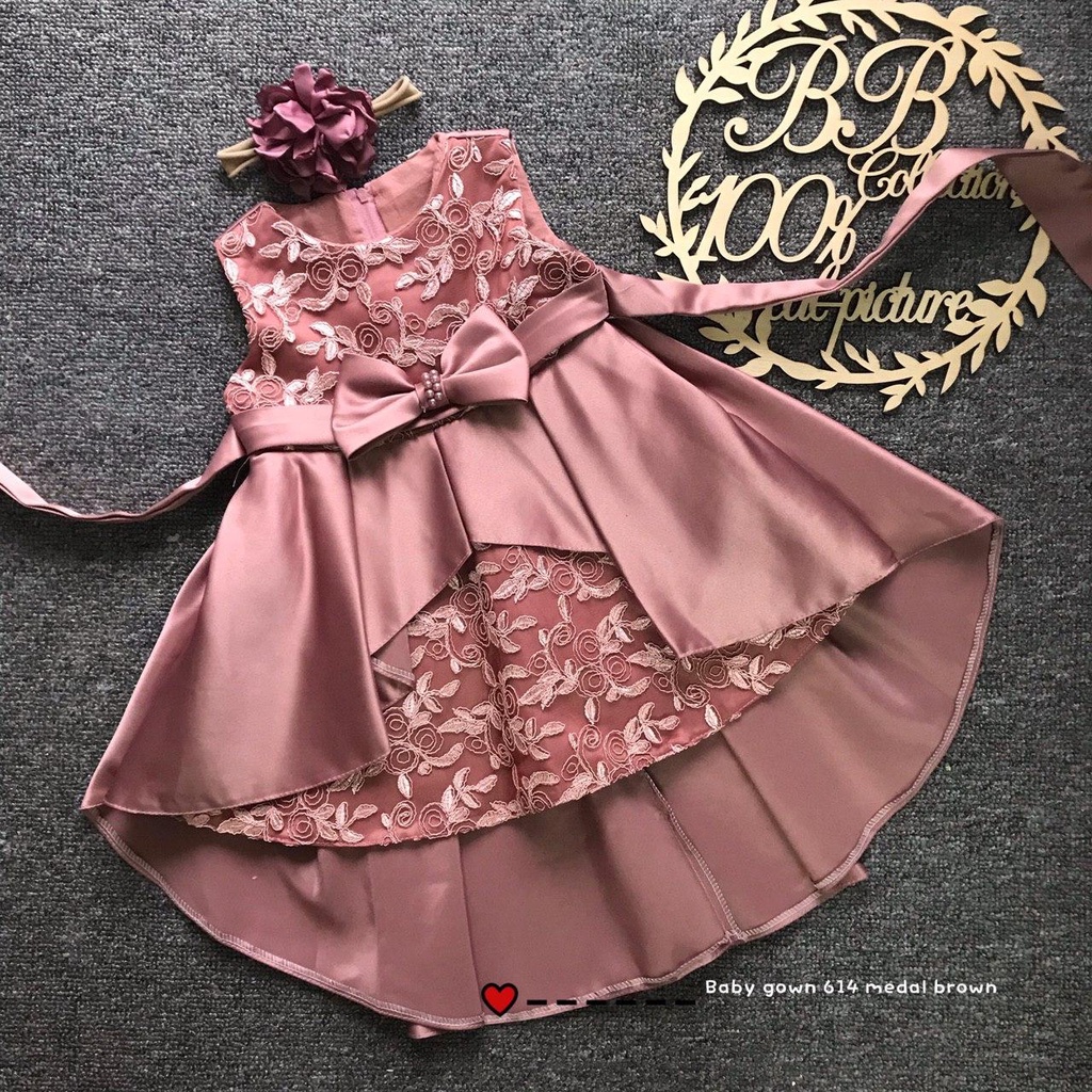 LITTLE BEAR KIDS GOWN 614-JU20*4 (W HEADBAND)
