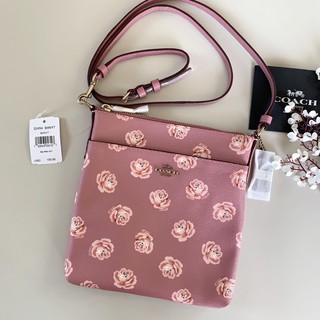 พร้อมส่งCoachแท้💯 Coach 32454 Kitt Messenger Crossbody With Rose Print งาน shop