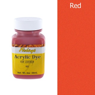 Fiebings Acrylic Dye สีอะคิลิคสำหรับเพ้นท์หนัง Red 2 oz.