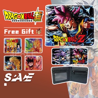 [Ready Stock] กระเป๋าสตางค์ Dragon Ball สั้นครึ่งพับการ์ด Goku การ์ตูนสีการ์ตูนชายเด็กเหรียญกระเป๋า Boys