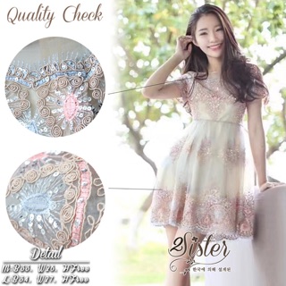 เดรสสั้นลุคสวยหรู เนื้อผ้าorganzaเกรดดี สวยเป๊ะ งานเย็บเนี๊ยบมากค่าาา