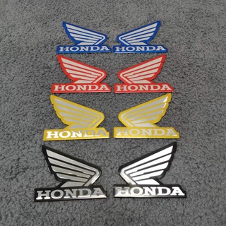 โลโก้ Honda Wing รถจักรยานยนต์ สติ๊กเกอร์โลหะ ถังน้ำมันเชื้อเพลิง ตราสัญลักษณ์อลูมิเนียม