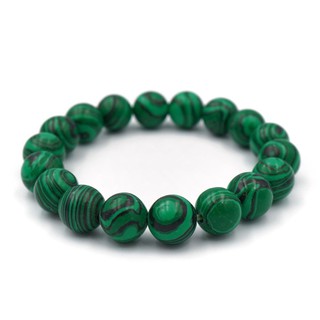 MALACHITE มาลาไคต์ ขนาด 10 มม. สร้อยข้อมือหินแท้ by siamonlineshop