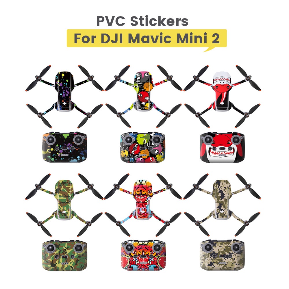 Dji Mini 2 SE/Mini 2 ฟิล์มป้องกันสติกเกอร์ PVC กันน้ํา Decals เต็มรูปแบบผิวสําหรับ DJI Mavic Mini 2 อุปกรณ์เสริม