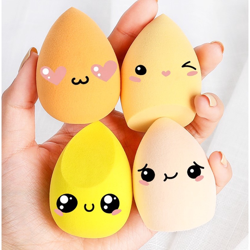 [ราคาขายส่ง] พัฟฟองน้ําแต่งหน้า 4 ชิ้น / พัฟฟองน้ําแต่งหน้า แบบแห้งและเปียก / พัฟฟองน้ําแต่งหน้า แบบเอียง เครื่องมือฟองน้ําแต่งหน้า ราคา ถูกที่สุด ดีลบีเคเค แกลเลอรีภาพที่ 3