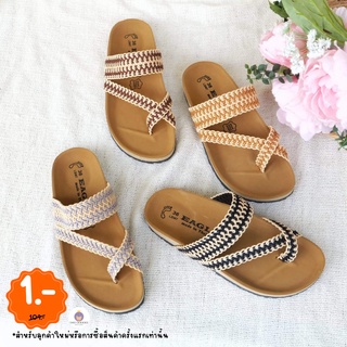 ❗️ลูกค้าใหม่จ่าย 1 บาท❗️ 🩴👉 รองเท้าแตะสไตล์ไบเคนสุดวินเทจ สา…