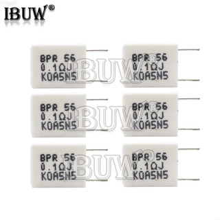 ตัวต้านทานเซรามิคซีเมนต์ BPR56 0.01~0.5 โอห์ม 0.1R 0.15R 0.22R 0.25R 0.33R 0.5R 10 ชิ้น