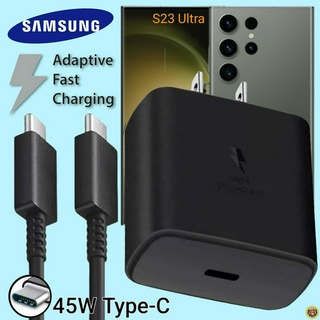 ที่ชาร์จ Samsung Galaxy S23 Ultra  45W Type-C US ซัมซุงแท้  หัวชาร์จ สายชาร์จ Adaptive Fast Charging ชาร์จด่วนแบบพิเศษ