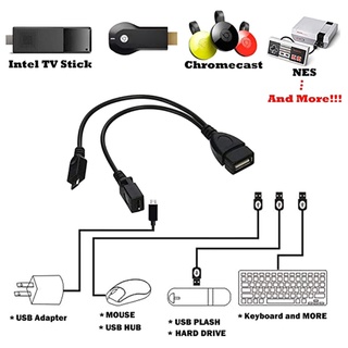 R* 2 In 1 อะแดปเตอร์แยกพลังงาน OTG Micro USB เป็น Micro5 Pin ตัวผู้ ตัวเมีย