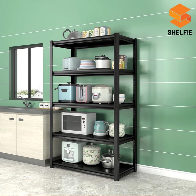SHELFIE ชั้นวางของเหล็ก สีดำ ขนาด 183x120x40 และ 183x120x45 แบบ 5, 6 ชั้น
