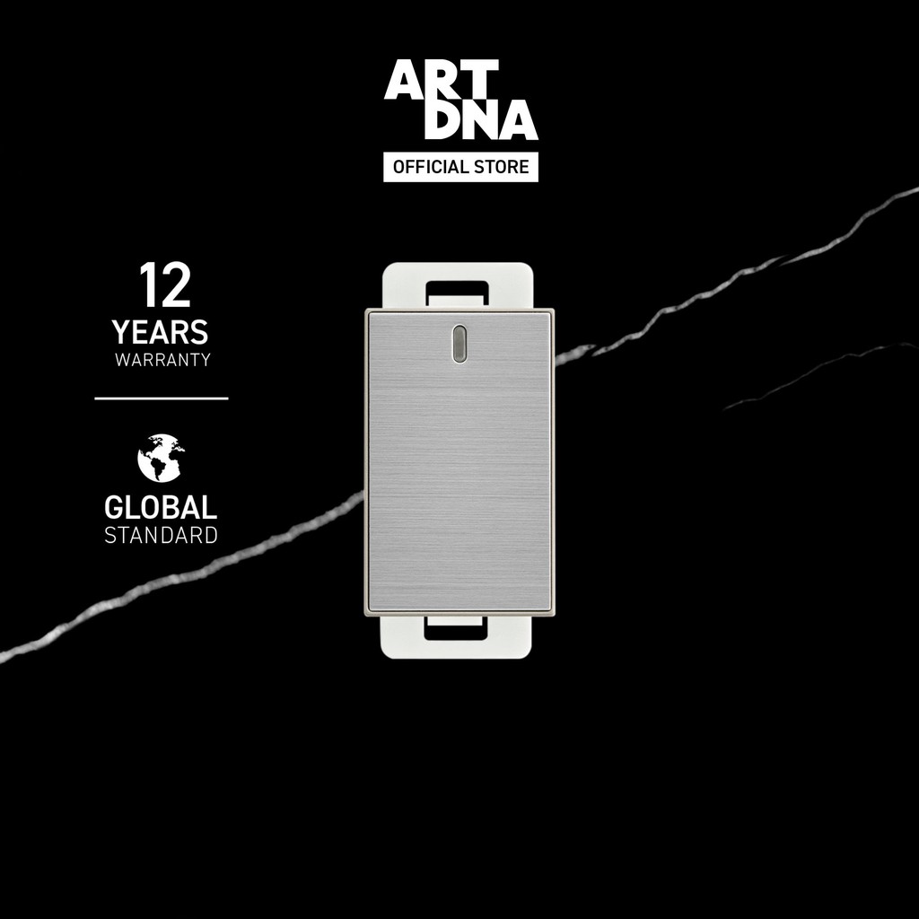 ART DNA รุ่น A Type สวิตซ์ไฟ LED 1 ทาง ไซส์ S สีสเเตนเลส สีทอง สีเทา และสีขาว ปลั๊กไฟโมเดิร์น ปลั๊กไฟสวยๆ สวิทซ์ สวยๆ