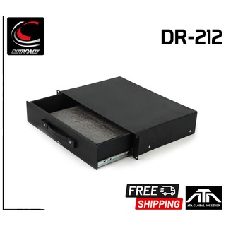 ** ขายดี ส่งฟรี ** COMPACT DR212 ลิ้นชัก RACK 2U ลิ้นชักไมค์ ไมค์ ที่ใส่ไมค์ ที่เก็บไมค์ 19นิ้ว 48cm x 30cm DR-212