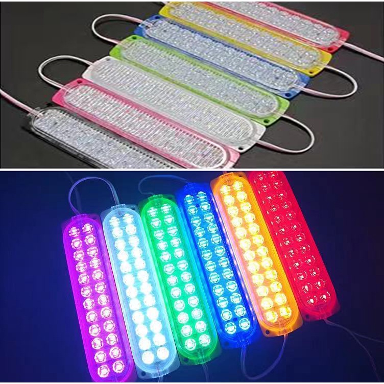 ไฟโมดูล ไฟแท่ง โมดูล ไฟราวข้าง รถบรรทุก รถสิบล้อ 12V 24V รุ่น 24 smd โมดูล กันน้ำ สว่างสุดๆ
