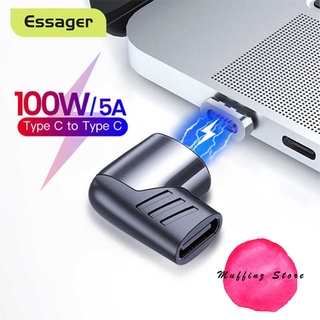 💜ถูกจริง/ส่งไว📦Essager Type C To แม๊กเซฟ 5A 100W หัวแปลงที่ชาร์ต แม่เหล็ก สำหรับType-c Huawei Super charge