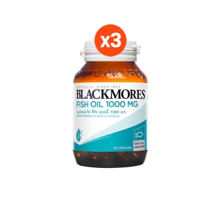 Blackmores แบลคมอร์ส ฟิช ออยล์ 1000 มก. Fish oil 1000 mg. (80 cap x 3/Pack )