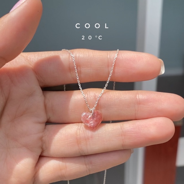 สร้อยคอเงิน สร้อยเปลี่ยนสีตามอุณภูมิ (handmade aquila.jw) เงินแท้ s925 เครื่องประดับ สร้อยคอ สร้อยเง