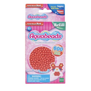 Aquabeads Red Solid Bead Pack แพ็คลูกปัดอัญมณี สีแดง (รีฟีล)