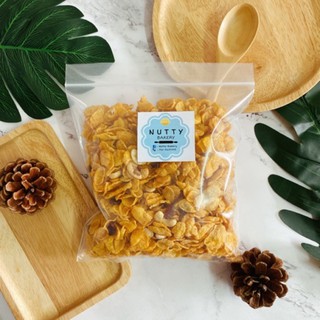 🍯 Honey Caramel Cornflake🍯  คอนเฟลกคาราเมลนํ้าผึ้ง ขนาด 250 g. 500 g. 1 kg.  ผสมเม็ดมะม่วงหิมพานต์กับลูกเกด