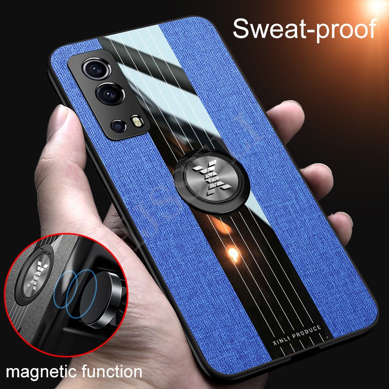 เคส VIVO Y72 5G พลาสติกแบบแข็ง Armor Car Bracket Shockproof Phone Case Back Cover VIVO Y72 Y 72 VIVO