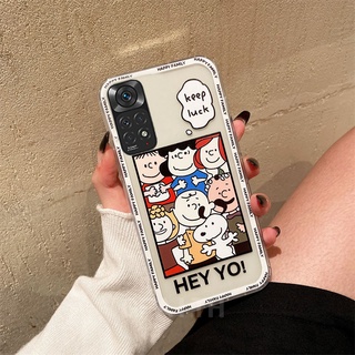 new 2022 เคส Xiaomi Redmi Note 11 4G 11s Note11 Pro 5G Global Version Fashion Ins Clear TPU Snoopy Family Soft Case Shockproof Cartoon Cute Cover เคสโทรศัพท์ Note11Pro