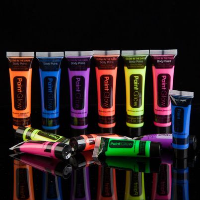 สีสะท้อนแสง สีนีออน 25ml สีเรืองแสง UV บอดี้เพ้นท์ เพ้นท์หน้า เพ้นท์ตัว (มีสินค้าพร้อมส่ง)