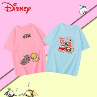 เสื้อยืดผ้าฝ้ายพิมพ์ลายขายดี เสื้อยืดอนิเมะ▽✠◈Disney/Disney 2022 สาวแฟชั่นแขนสั้นฤดูร้อนใหม่สไตล์บิ๊กเสื้อยืดผ้าฝ้ายเด็ก