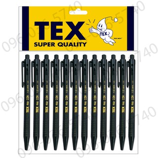 *** ปากกาลูกลื่นเขียนดีเวอร์ หาซื้อได้แล้วที่นี่ TEX MC 228 STD แพ็ค 12 ด้าม (หมึกดำ/แดง)