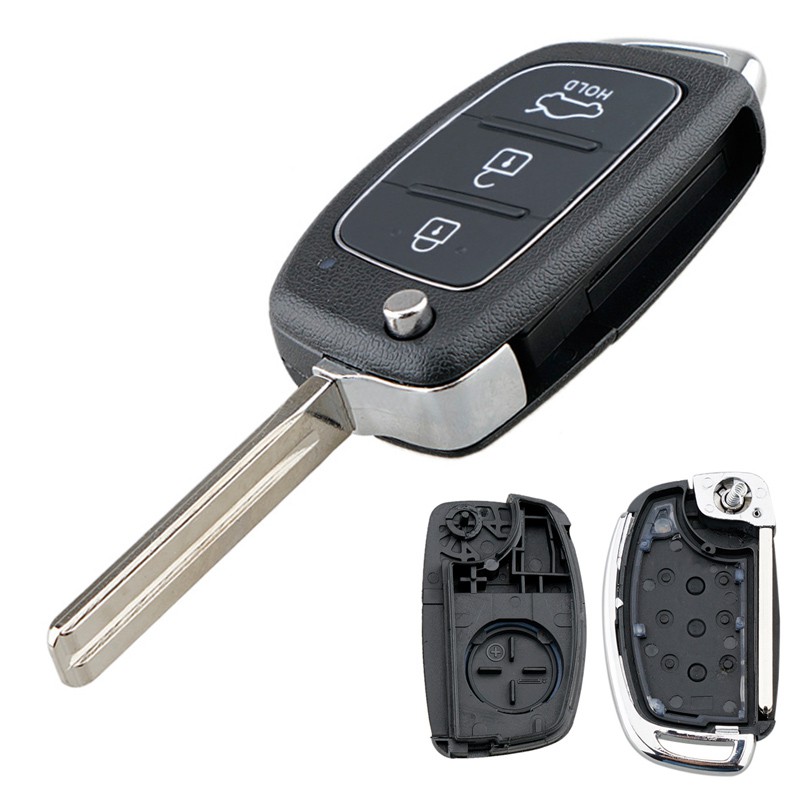 ปลอกกุญแจออกแบบ 3 ปุ่มสําหรับ Hyundai / Santa / Fe Sonata / Tucson Accent I30 I40 I45