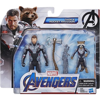 ของเล่นฟิกเกอร์ Avengers Marvel Thor and Rocket Raccoon Marvel Super Hero สําหรับเด็ก