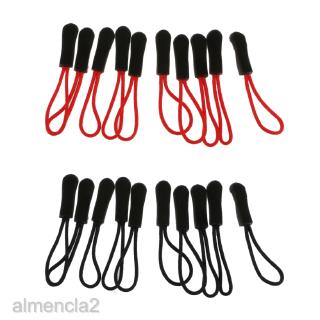 20Pcs Zipper Pull Cord Replacement Nylon for Cloth Bag Zip Puller Repairment