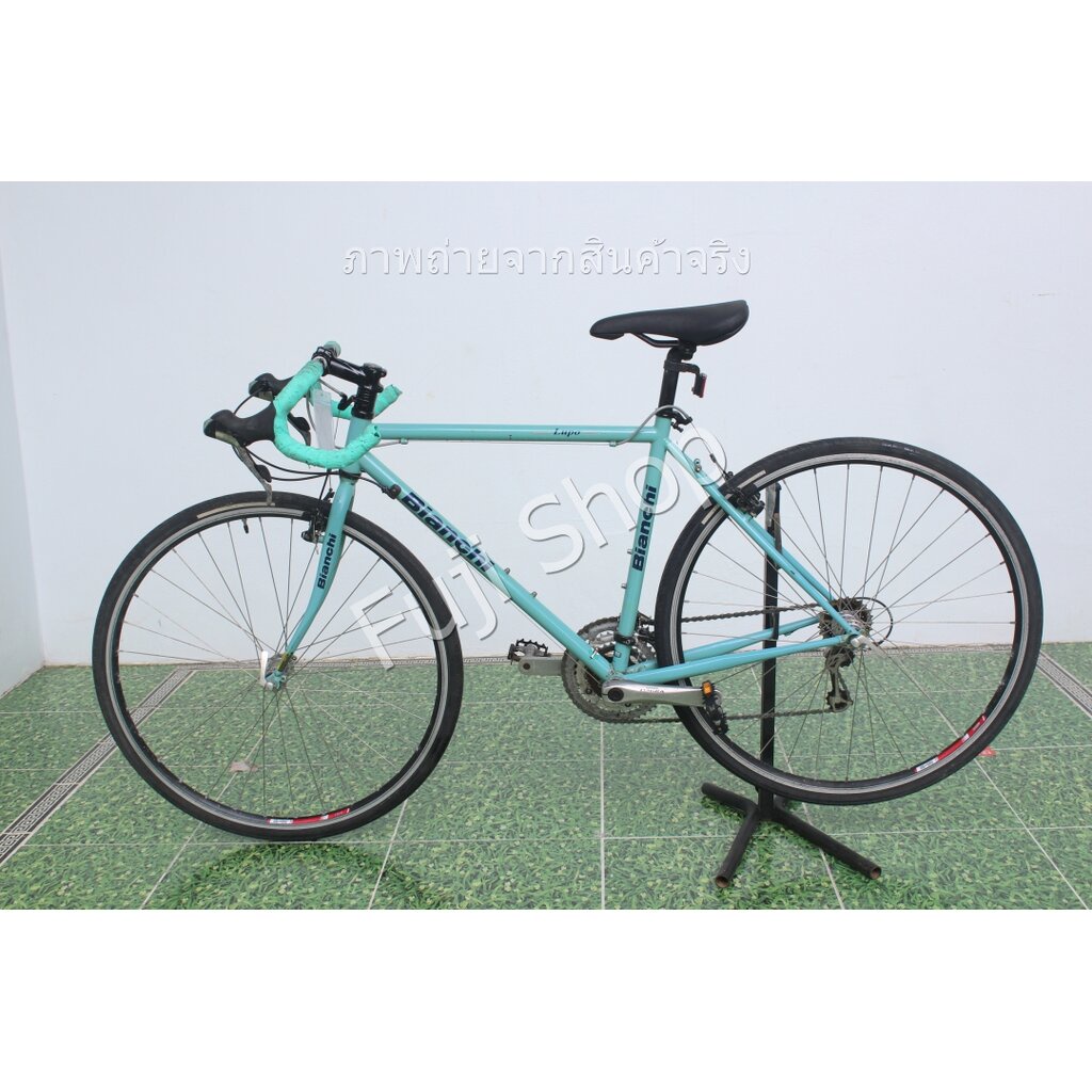 จักรยานเสือหมอบญี่ปุ่น - ล้อ 700 mm. - มีเกียร์ - อลูมิเนียม - Bianchi Lupo - สีเขียว [จักรยานมือสอง