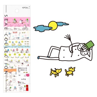 MIDORI Schedule Sticker 2201 (D82201006) l สติ๊กเกอร์ลายคุณลุงโอจี้ซัง 2201 แบรนด์ MIDORI จากประเทศญี่ปุ่น