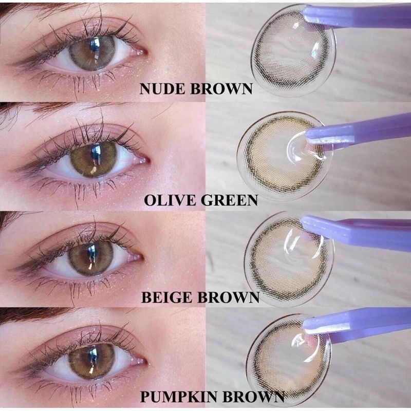 IDOLLENS ROZE AIRY 4 สี รายเดือน คอนแทคเลนส์เกาหลี DIA - 14.2mm