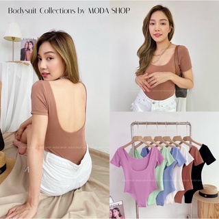 MODA SHOP - Bodysuit เสื้อบอดี้สูทเว้าหลังแฟชั่นผู้หญิงสายฝอ