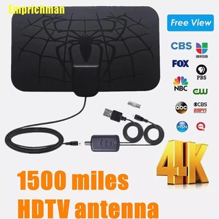 (Emprichman) เสาอากาศดิจิทัล Hdtv 1500 Mile Dvb-T2 Local Channel 4K