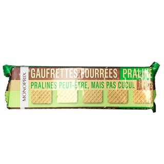 Monoprix Praline Wafers 100g  เวเฟอร์สอดไส้เฮเซลนัทพราลีน100g