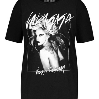 ถูกสุดๆเสื้อยืด ผ้าฝ้าย พิมพ์ลาย Gaga Born This Way สไตล์วินเทจรหัสเต็ม