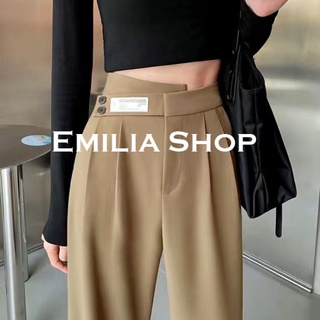 EMILIA SHOP กางเกงขายาว กางเกงเอวสูง กางเกงขายาวผู้หญิง 2022 ใหม่ ES031206