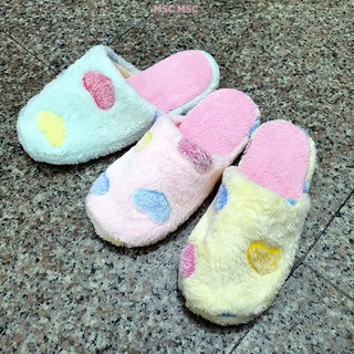 Slipper ลายหัวใจ รองเท้าใส่ในบ้าน พื้นหนา1" ใส่ในออฟฟิศ ใส่ที่ทำงาน นุ่มเด้ง เนื้อแน่น ไม่ยุบง่าย ถนอมเท้า [SS]