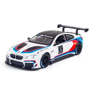 โมเดลรถยนต์จําลอง 1 ถึง 24 BMW M6 GT3 ของเล่นสําหรับเด็ก