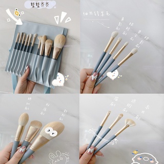 ใหม่ ชุดแปรงแต่งหน้า ขนปุย นุ่ม เป็นธรรมชาติ 10 ชิ้น สําหรับแต่งอายแชโดว์ คอนทัวร์ แป้งผสมรองพื้น คาบูกิ เครื่องมือความงาม