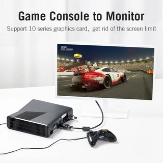Vention อะแดปเตอร์ตัวแปลง HDMI เป็น VGA ตัวขั้วต่อ ชุบทอง 1080P สำหรับ PC TV Xbox แล็ปท็อป โปรเจ็คเตอร์: แบบมีเสียง คอมพิวเตอร์ แท็บเล็ต จอภาพ PS4