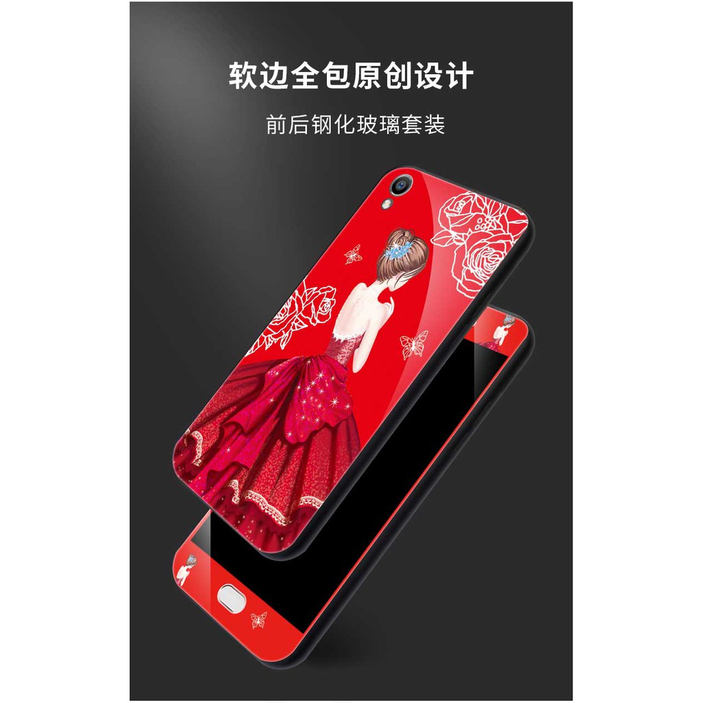 For OPPO R9 Plus Hello Kitty Cases + Tempered Glass Screen film ,Cute ...