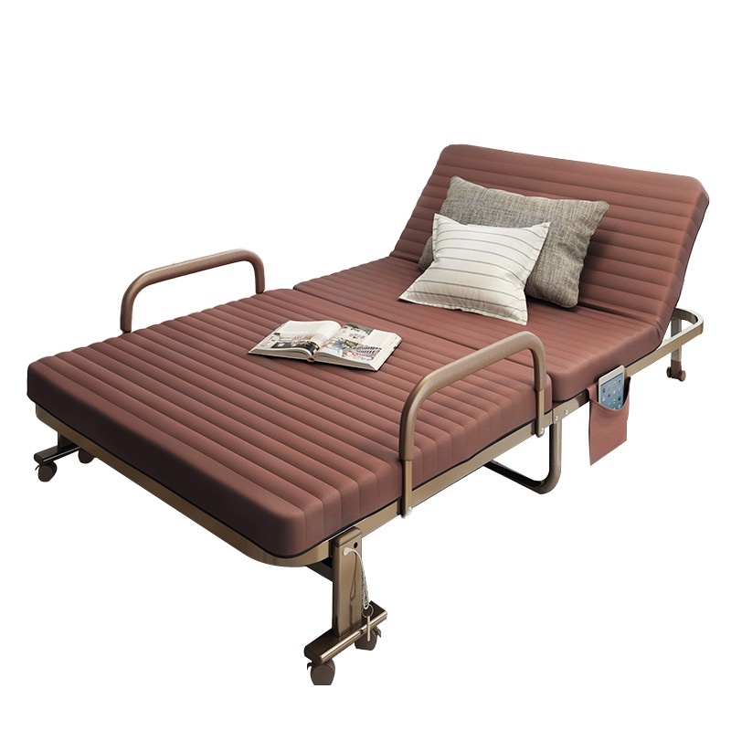 เตียงนอนพับได้ เตียงเสริมไม่ต้องประกอบ เหล็กหนาแข็งแรง Fold bed Extra bed