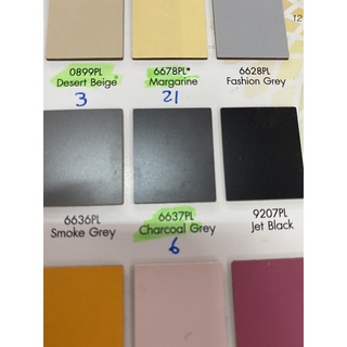 แผ่นโฟเมก้า สีพื้น เรียบ ด้าน 6637 PL ใช้ติดโต๊ะ ผนัง เฟอร์นิเจอร์ ขนาด 80ซม x 120ซม หนา 0.7 มม