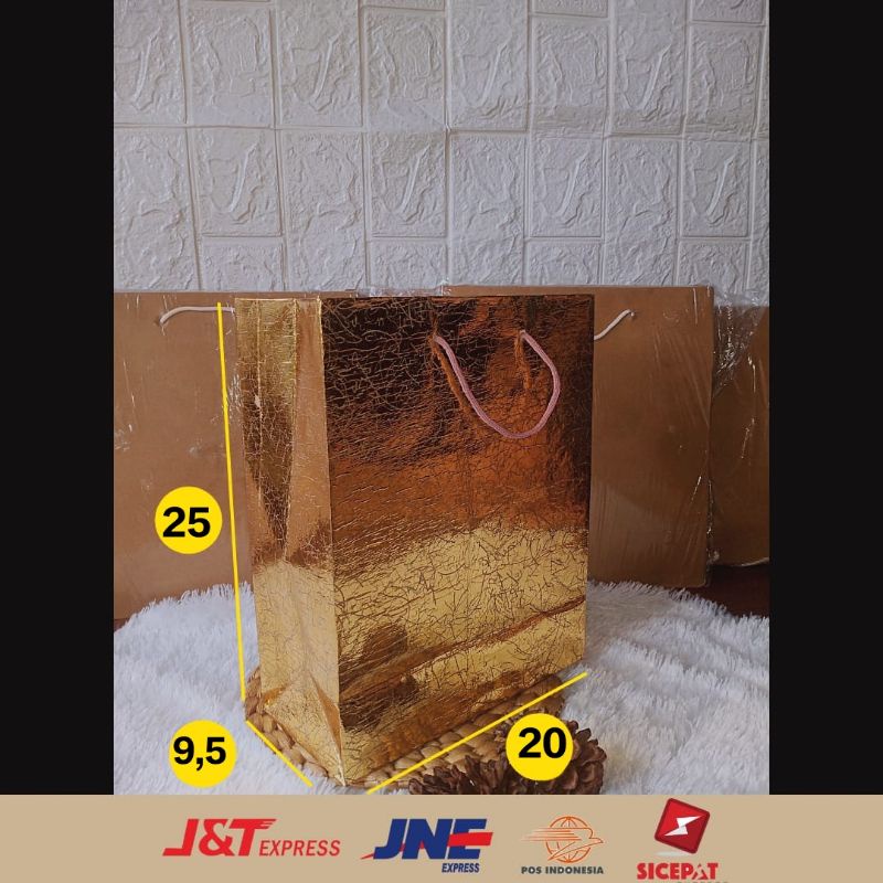 Paperbag PLAIN GOLD UK 209,525 GIFT BAG PAPERPAG PAPER BAG SAFIRA_COLLACTIONSBY